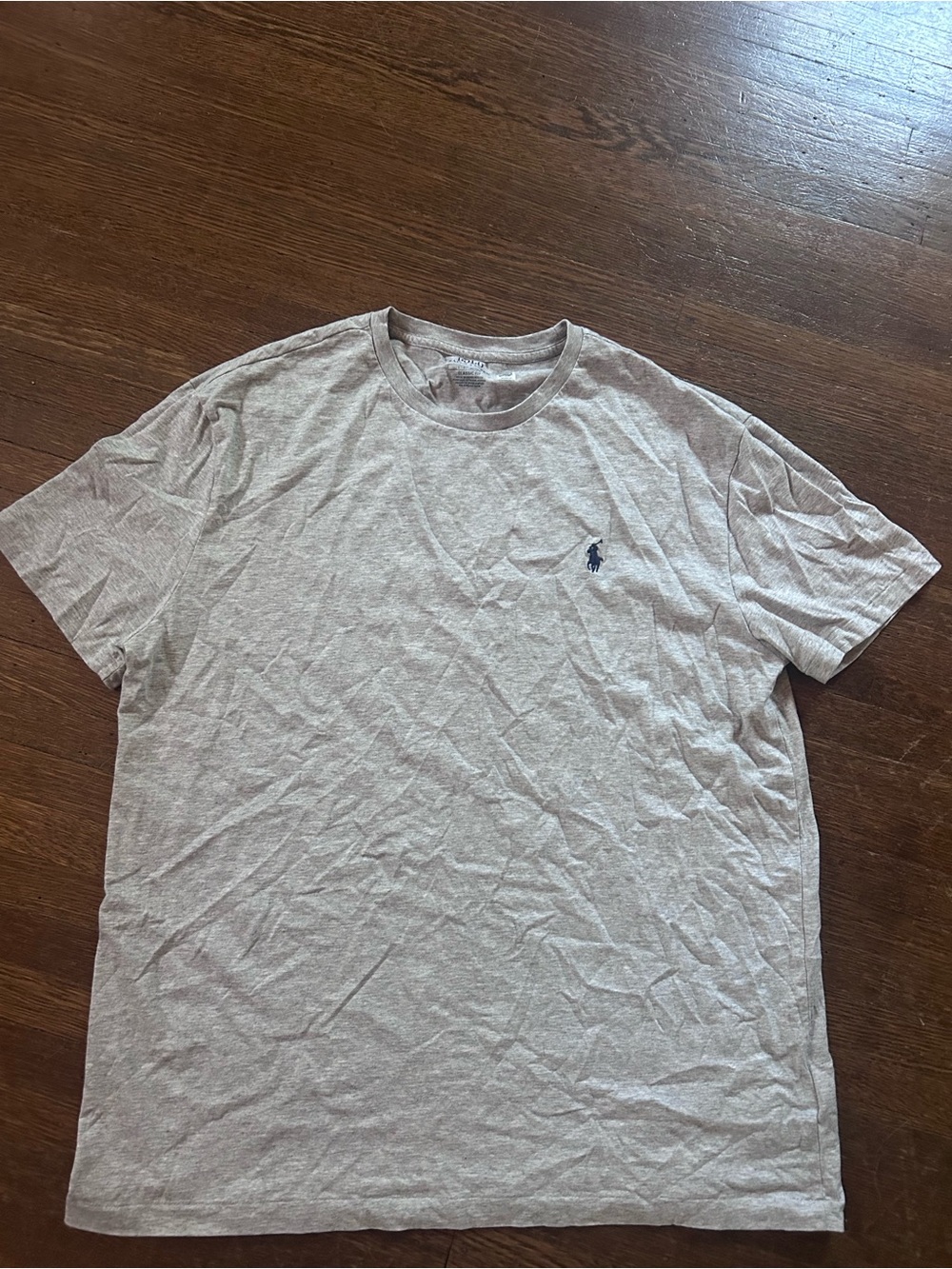 Polo by Ralph Lauren Light Gray Crew Neck Tee with Navy Pony